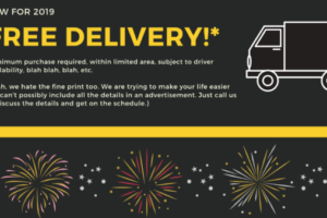 Big news! Free delivery!*
